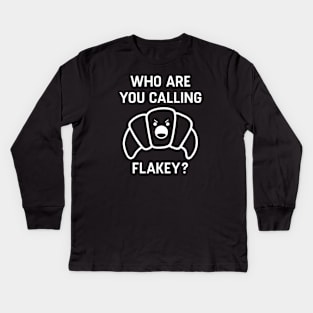 Flakey Croissant Kids Long Sleeve T-Shirt